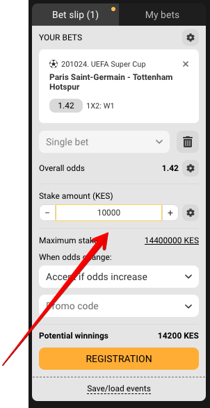 Bet Confirmation